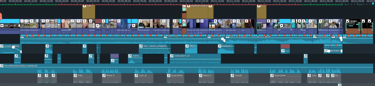 The finished edit timeline